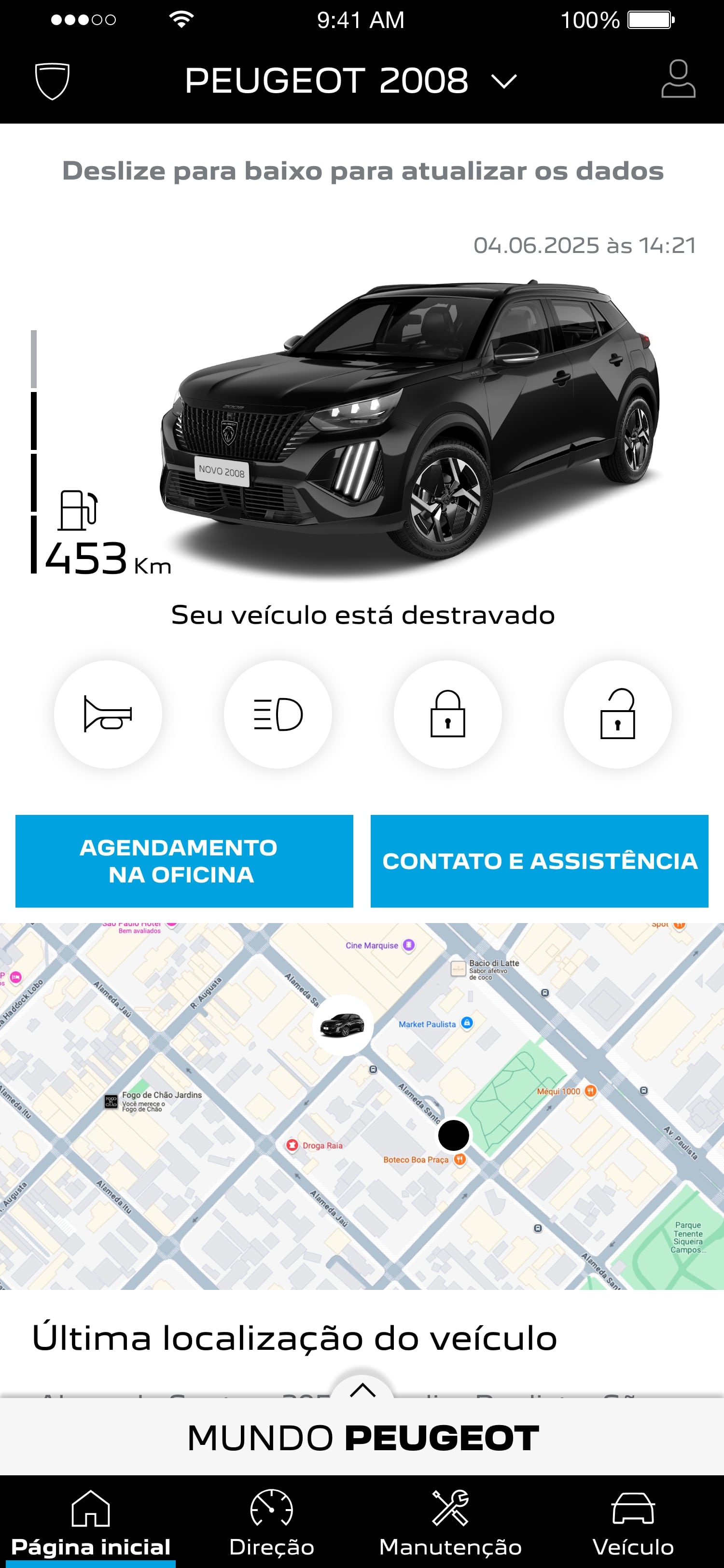 Luzes e buzina remotas
